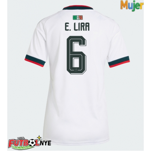 Camiseta México Erik Lira #6 Visitante Equipación para mujer Mundial 2026 manga corta